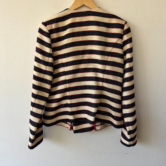 CABI Love Carol Collection Cruise Jacket Womens 6 Nautical Stripe Style #5094 - Picture 5 of 5